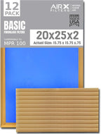 20x25x2 Air Filter Comparable to MPR 100 Basic Economy Furnace Filters by AIRXFILTERSWICKEDCLEANAIR