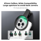 K&F CONCEPT 67mm Clip-on Black Diffusion 1/8 Phone Camera Lens Filter Kit - Image 2