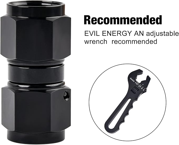 EVIL ENERGY 6AN Female to 6AN Female Straight Swivel Coupler Union Fitting - Image 4
