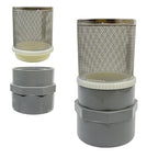 DN15 inch stainless steel filter cover connected to 1/2" grey pvc filter DN15 by Cotonlake