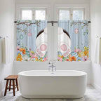 Easter Kitchen Tier Curtains 45 Inch Long 2 Panel Set, Rod Pocket Short Window - Image 5