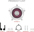 HDBUBALUS Motorcycle CNC Spike Air Cleaner Air Filter Intake System Filter - Image 6