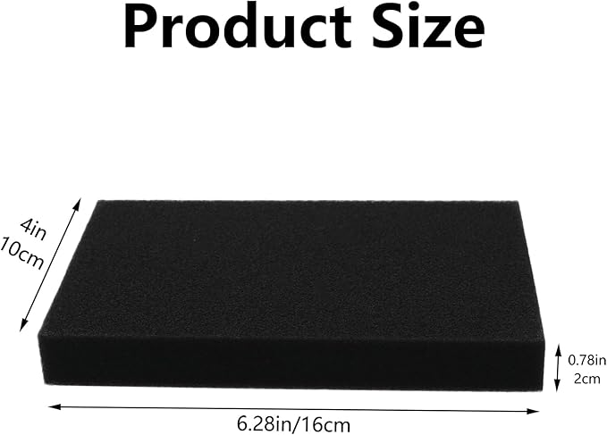 6PCS Aquarium Biofiltration Sponge 6.28x4x0.78 inches Fish Tank Filtration - Image 2