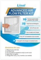 Complete Air Vent Filters Kit- 98‘’ x 18'' Electrostatic Media - Image 2