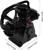 Air Compressor Pump Head, 5-HP Single-Stage Inline-Twin Replacement Air - Image 7