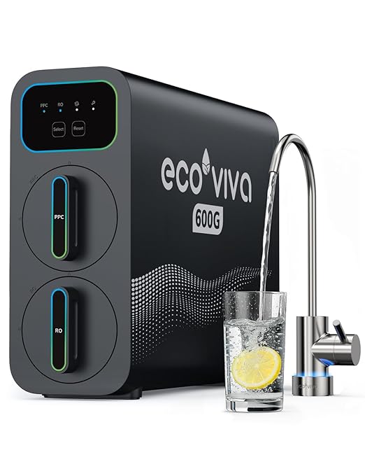 E6 600GPD Compact Space-Saving Under Sink RO Water Filter, Reverse Osmosis by ECOVIVAWATER