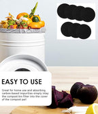 7 Pack Compost Bin Charcoal Filters Round Indoor Kitchen Compost Bucket - Image 9