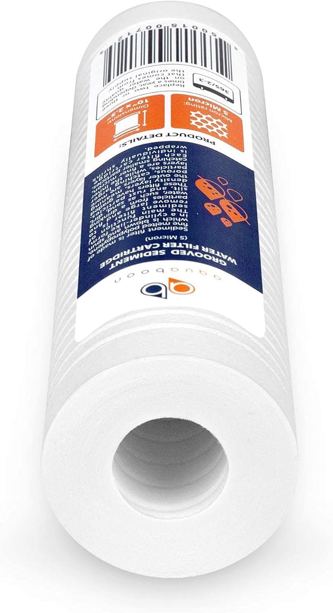 Aquaboon 5 Micron 10 x 2.5 Grooved Sediment Water Filter Replacement - Image 7