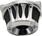Harley Air Cleaner Motorcycle Filter Intake CNC Cut Kit Chrome - Image 3