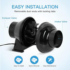 iPower 4 Inch 195 CFM Inline Fan, Air Carbon Filter and 8 Feet Ducting - Image 4