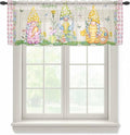 Easter Sheer Valances for Windows 42"x18", Light Filtering Kitchen Curtains by Unknown