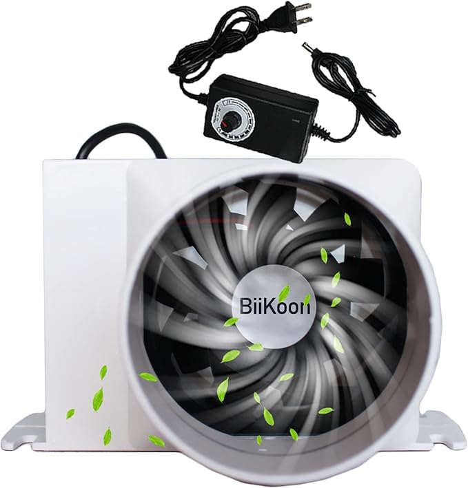 3 Inch Inline Fan 12V Tube Vent Fan Powerful 130Cfm in-line Duct Fan 20W by Unknown