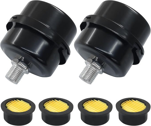 2 Pcs Air Compressor Silencer, 1/4 Inch Thread Intake Filter Muffler, 12.5 mm by Kemcatui