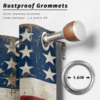 4th of July Outdoor Curtains for Patio USA Flag Independence Day Vintage - Image 2
