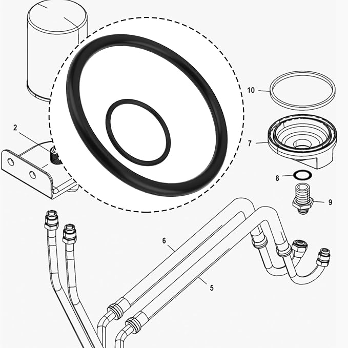 4X Black Oil Filter Seals 70x60x5mm 28x24x2mm Compatible - Image 3