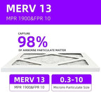 10x10x1 MERV 13 Pleated Air Filter MPR 1500-1900 & FPR 10, Furnace Air Filters - Image 3