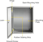 VEVOR NEMA Steel Enclosure, IP66 Waterproof & Dustproof, Outdoor/Indoor - Image 9