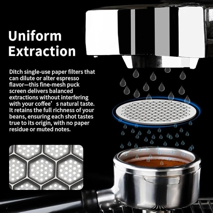 watchget 53mm Espresso Puck Screen Reusable Mesh Coffee Filter 0.8mm Thickness - Image 5