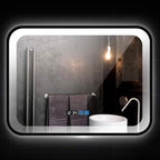 Bathroom Mirror with LED Light and Demister Pad Wall Mounted Mirror Makeup - Image 6