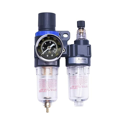 1/4" Compressor Air Filter Air Pressure Regulator Water-oil Separator Trap by ZHONGAN