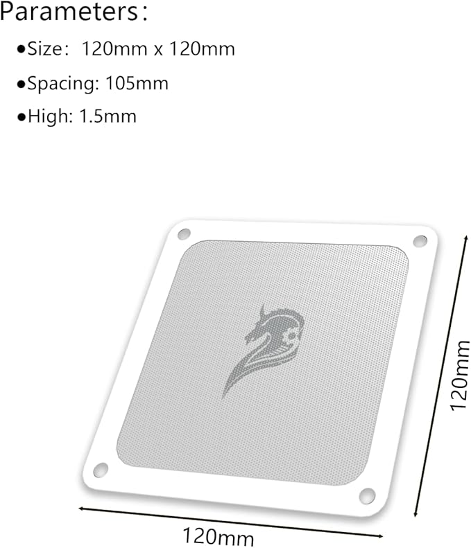 120mm Fan Filter PC Dust Filter Computer Fan Grills Dust Mesh Magnetic Frame PC - Image 3