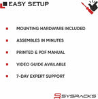Sysracks 6U Wall Mount Server Rack Cabinet, 19” Locking Network Rack, 24” Deep - Image 7