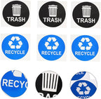 8pcs Trash Sorting Decals Self-Adhesive Waste Container Stickers - Image 6