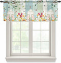 Easter Sheer Valances for Windows 42"x12", Light Filtering Kitchen Curtains by Unknown