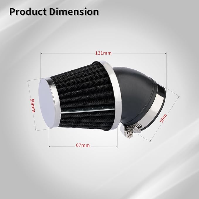 Evermotor 45mm 46mm 47mm Air Filter Carburetor Cleaner Fit in Motorcycle Honda - Image 3