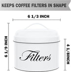Coffee Filter Holder, Round CoffeeFilter Container - Image 3