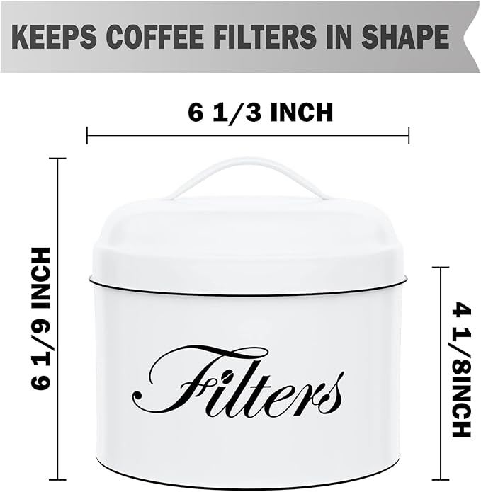 Coffee Filter Holder, Round CoffeeFilter Container - Image 3