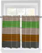 Farm Gray Green Brown Wood Grain Window Valance Curtains, Rustic Wooden Plank - Image 9