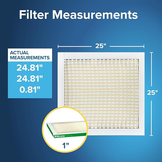 Filtrete 25x25x1 AC Furnace Air Filter, MPR 700, MERV 8, Tough on Pollen - Image 2