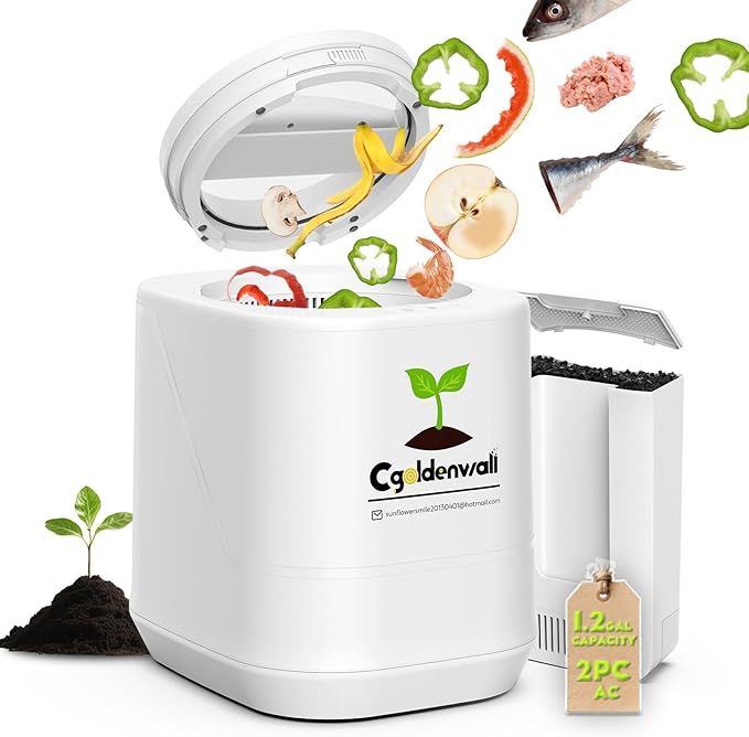 Electric Composter for Kitchen, Large Smart Compost Bin by CGOLDENWALL