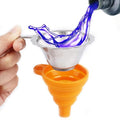 3D Printer Metal Filter Funnel, 3D Printer Resin Foldable Silicone Funnel+Metal by Wendry