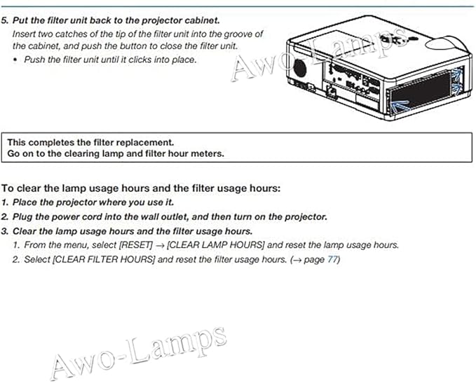 AWO ET-RFL300 Replacement Projector Air Filter - Image 4