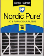 Nordic Pure 20x25x5 Air Bear AC Filter Replacement MERV 10 Pleated + Carbon 1 by NordicPure