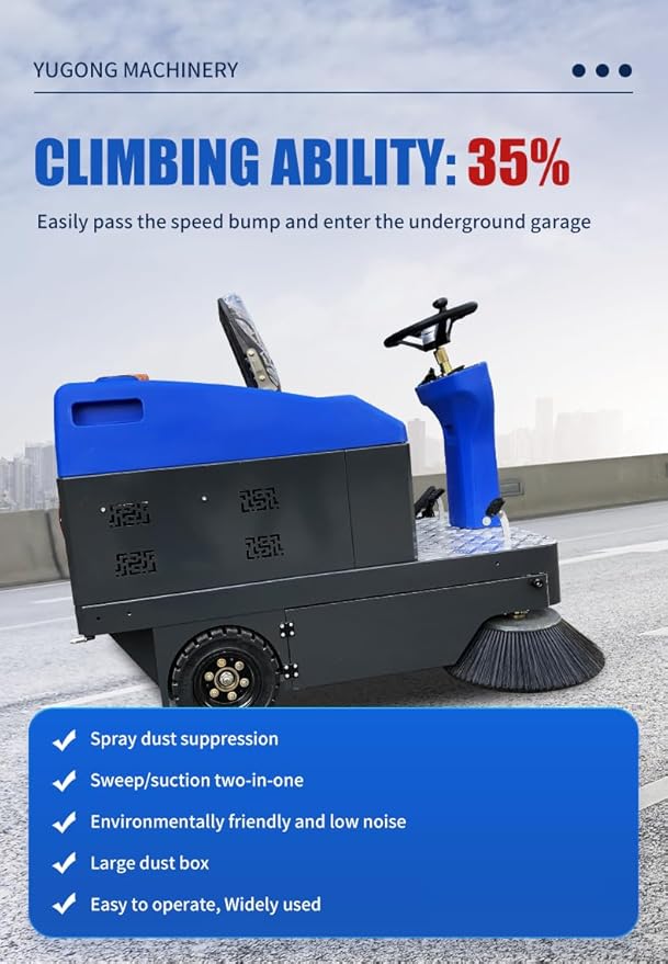 Electric Road Sweeper, Industrial Plant Sweeper, Heavy-Duty Floor Cleaner - Image 5
