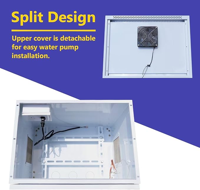 Pond Aerator Weatherproof Outdoor Cabinet, Air Pump 20”W×14.6”D×18”H - Image 4