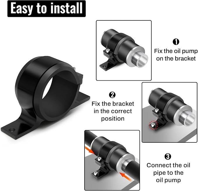 2 Pcs Universal Car Fuel Pump Fuel Filter Mounting Bracket Aluminum Clamp Holder - Image 5