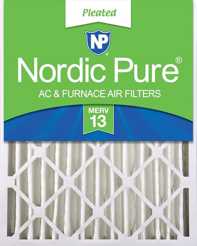 Nordic Pure 20x20x4 Pleated MERV 13 Air Filter 1 Pack by NordicPure