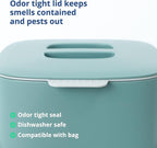 Blue Ginkgo Kitchen Compost Bin – Filter-Free, Odor-Tight Countertop Food Waste - Image 4