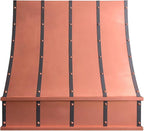 CT Copper Tailor Sloped Copper Vent Hood Wall Mount, 1150 CFM Exhaust Fan by CTCopperTailor