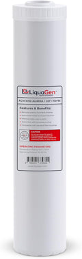 LiquaGen Activated Alumina + Carbon + KDF-55 Replacement Water Filter Cartridge by LiquaGen