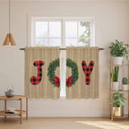 Red Green Christmas Kitchen Curtains 54 Inch Long 2 Panel Set, Rod Pocket - Image 3