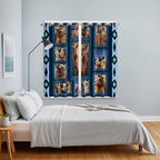 2 Panel Kitchen Cafe Curtains, Desert Camels Sunlight Filtering Nature Air - Image 4