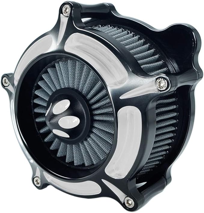 Air Filter Intake Motorcycle Turbine Cleaner Kit Cnc Cut Chrome - Image 8