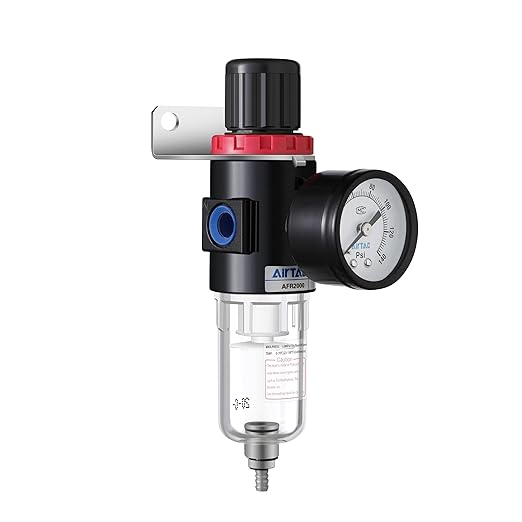 Compressed Air Pressure Filter Regulator Airtac AFR2000 1/4'' NPT 0-140 PSI by Unknown