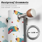 Turquoise Airplane Waterproof Outdoor Curtains - Image 6