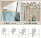Spring Flowers Swag Valances for Windows, Vintage Rustic Tulips Floral - Image 5